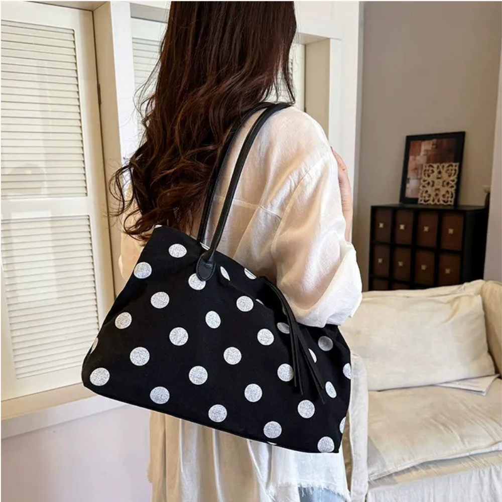 Perlina Polka Dot Tote Bag for Women | Asverra