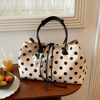 Perlina Polka Dot Tote Bag for Women | Asverra