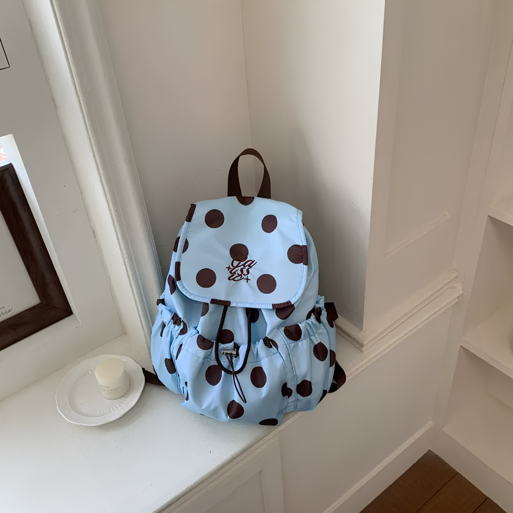 Pimelia Polka Dot Backpack for Women | Asverra