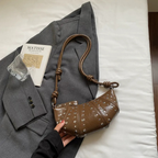 Tavrina Studded Croissant Shoulder Bag for Women | Asverra