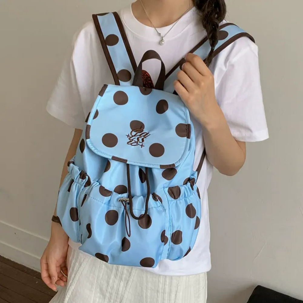 Pimelia Polka Dot Backpack for Women | Asverra