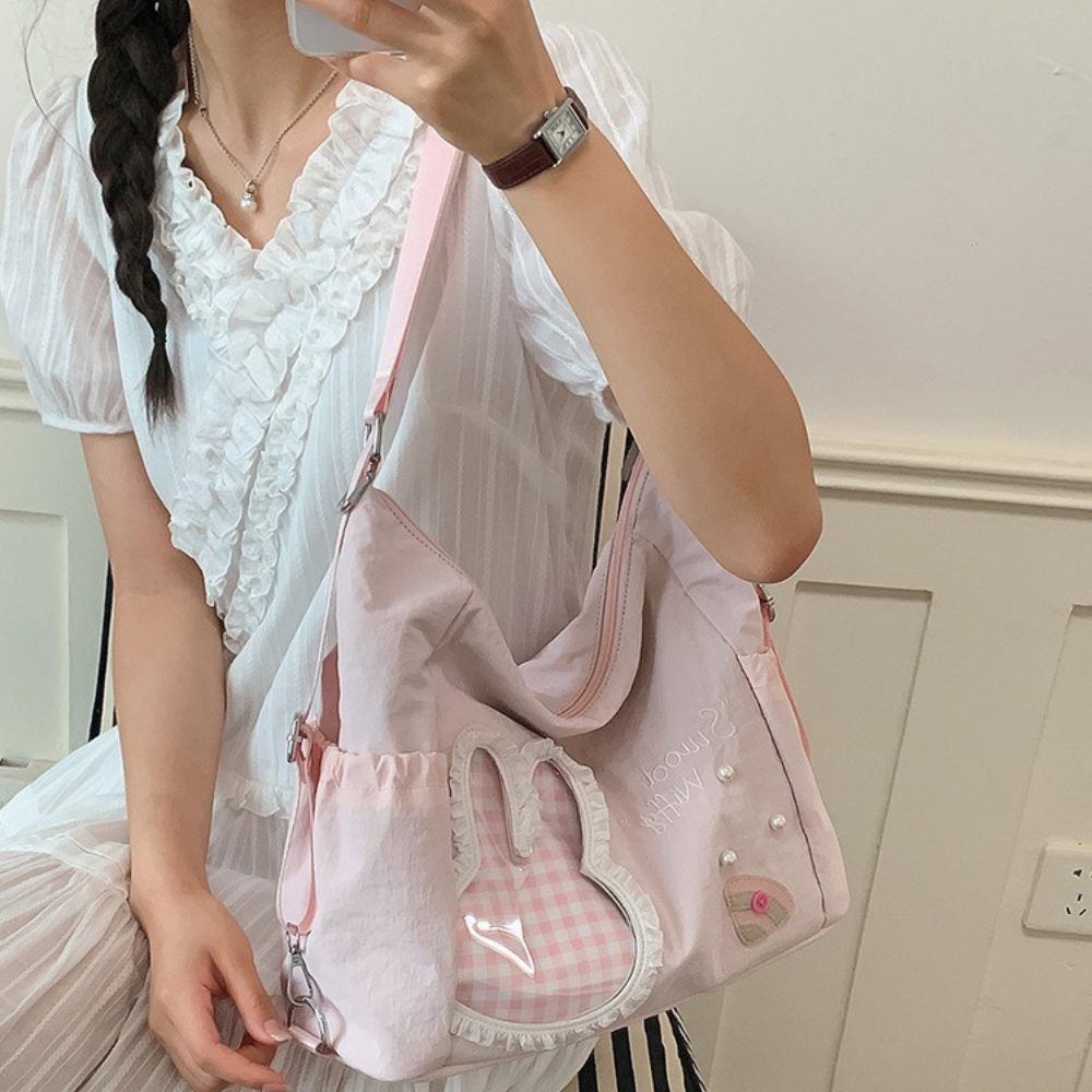 Lusette Bunny Patch Shoulder Bag for Women | Asverra