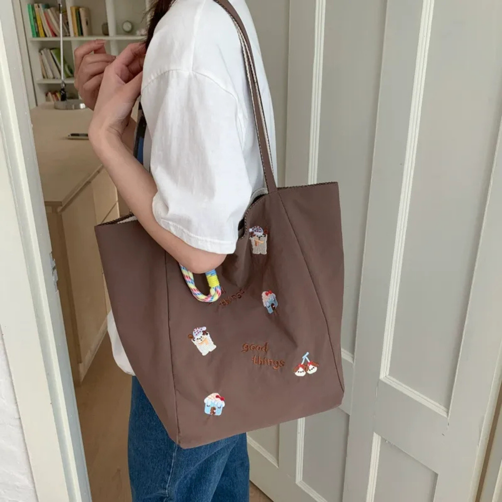 Fioratta Embroidered Tote Bag for Women | Asverra