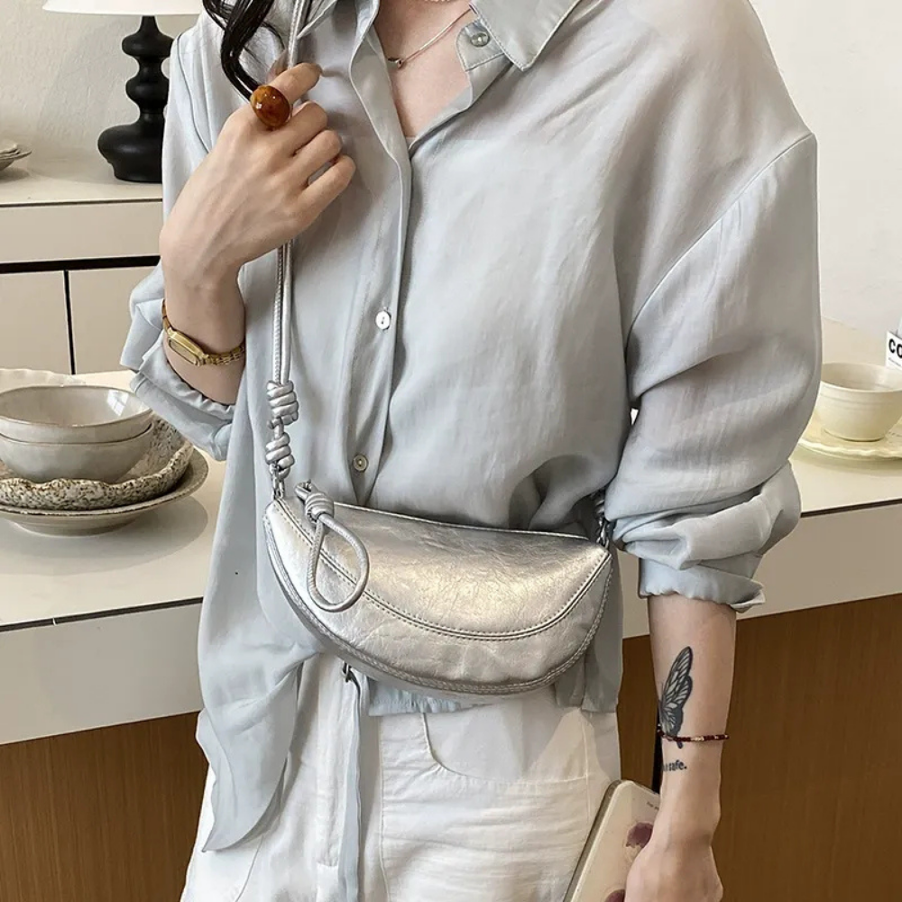 Cyralie Metallic Shoulder Bag for Women | Asverra