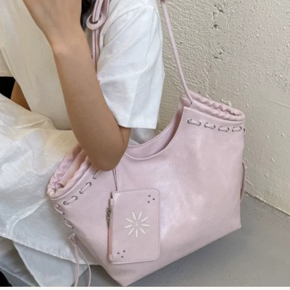 Bravelle Lace-Up Shoulder Bag