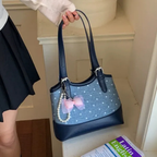 Noirette Bow Charm Shoulder Bag for Women | Asverra