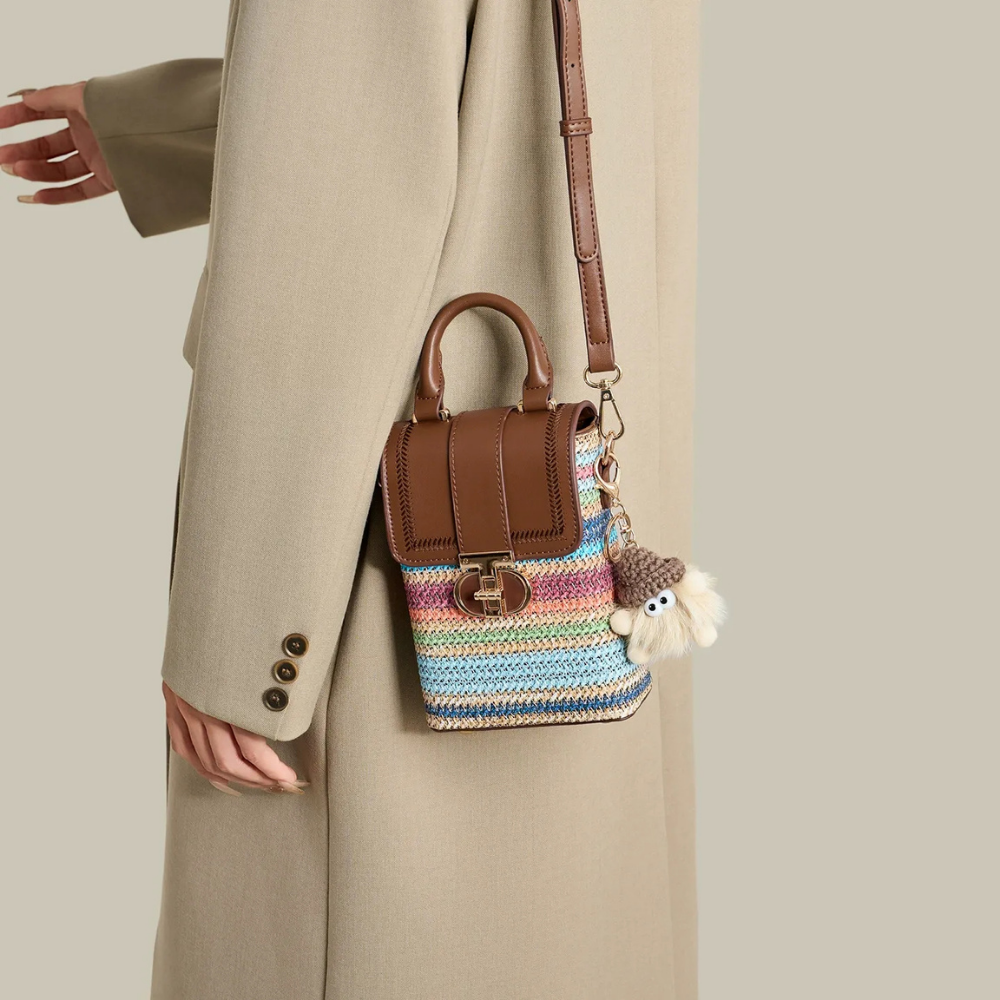 Arcelle Woven Phone Bag for Women | Asverra