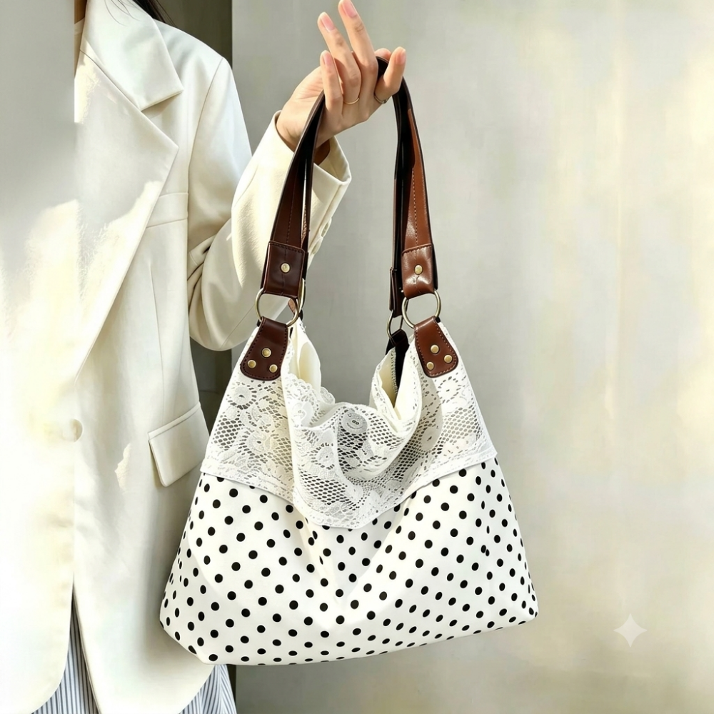 Nivoria Polka Dot Shoulder Bag for Women | Asverra