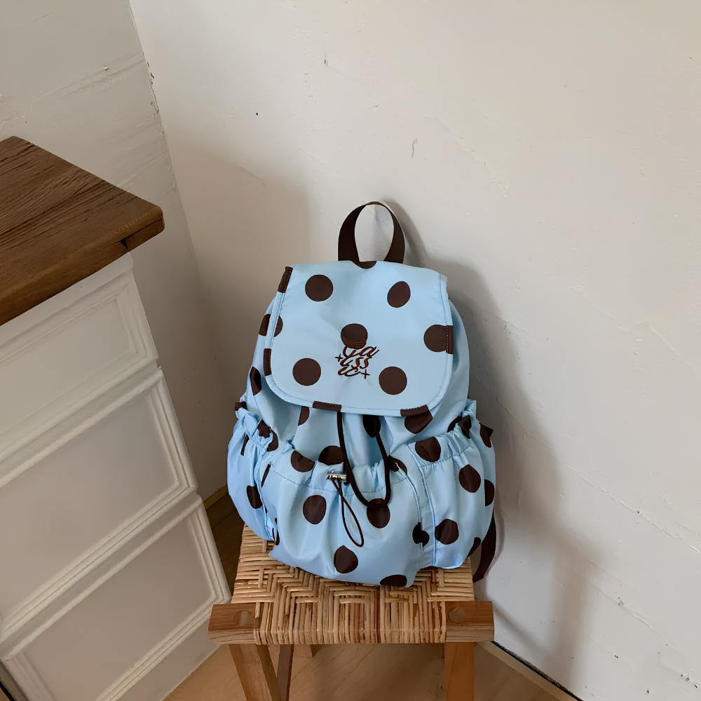 Pimelia Polka Dot Backpack for Women | Asverra