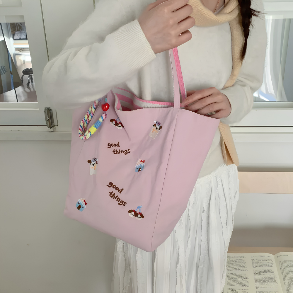 Fioratta Embroidered Tote Bag for Women | Asverra