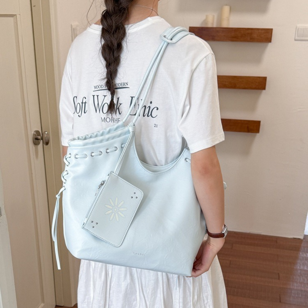 Bravelle Lace-Up Shoulder Bag