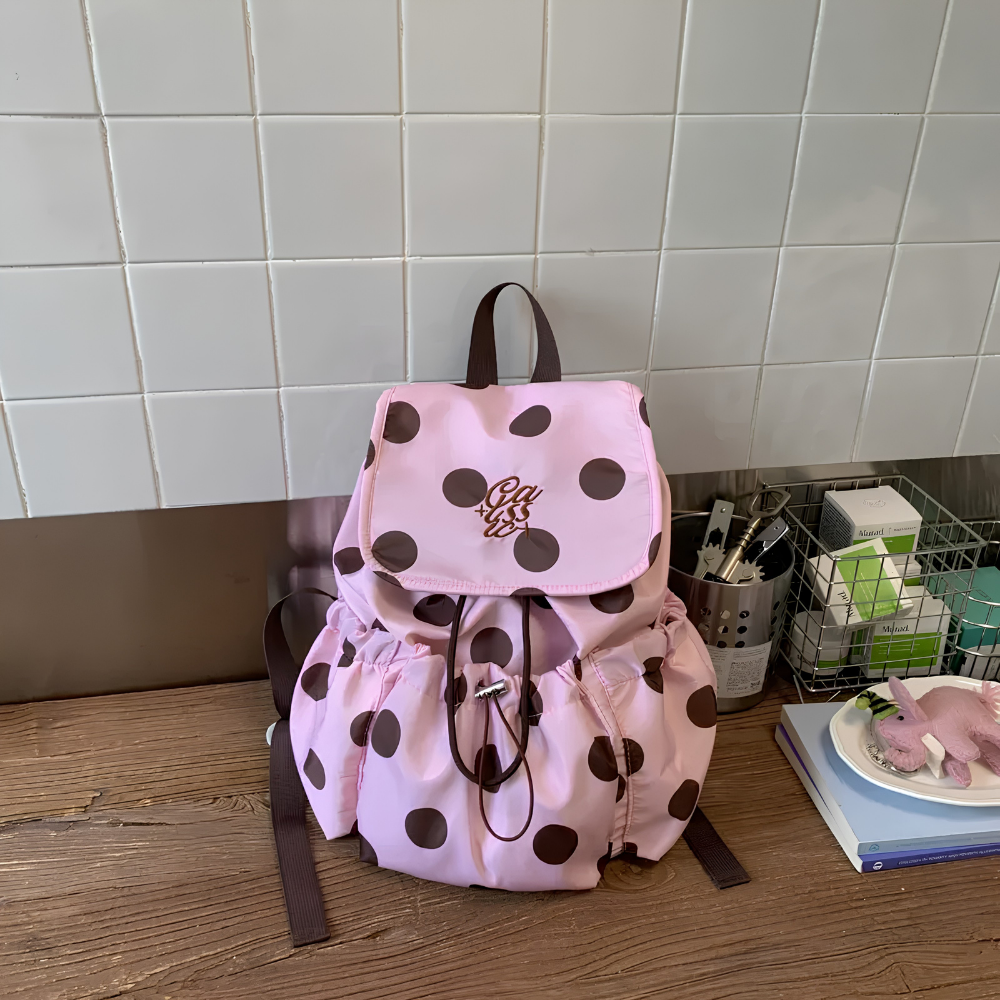 Pimelia Polka Dot Backpack for Women | Asverra