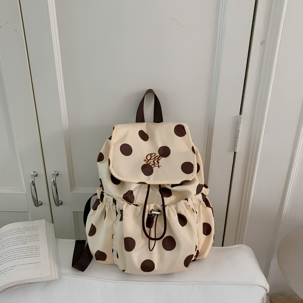 Pimelia Polka Dot Backpack for Women | Asverra