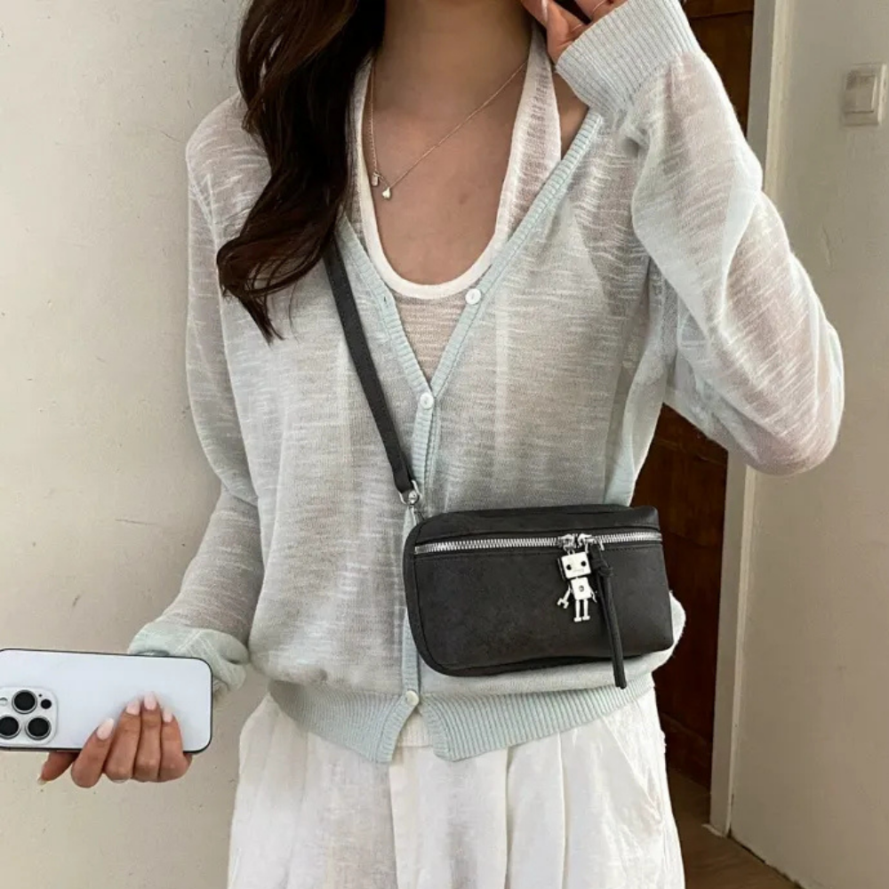 Tinnia Robot Charm Crossbody Bag for Women | Asverra