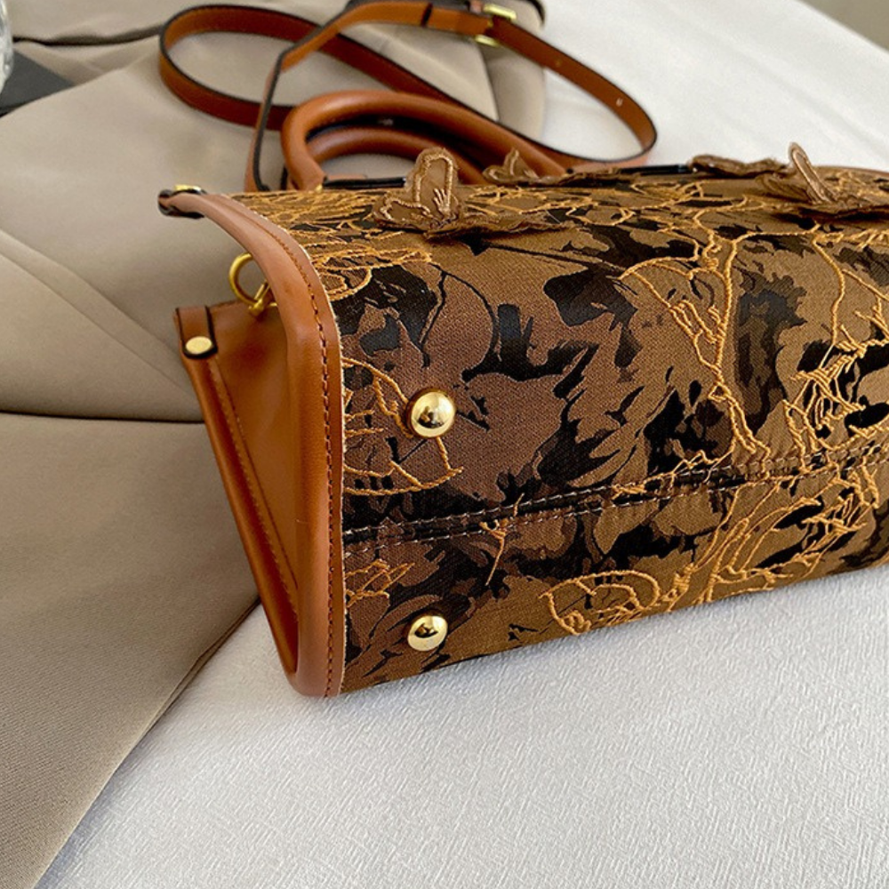 Evarielle Floral Lace Satchel Bag for Women | Asverra