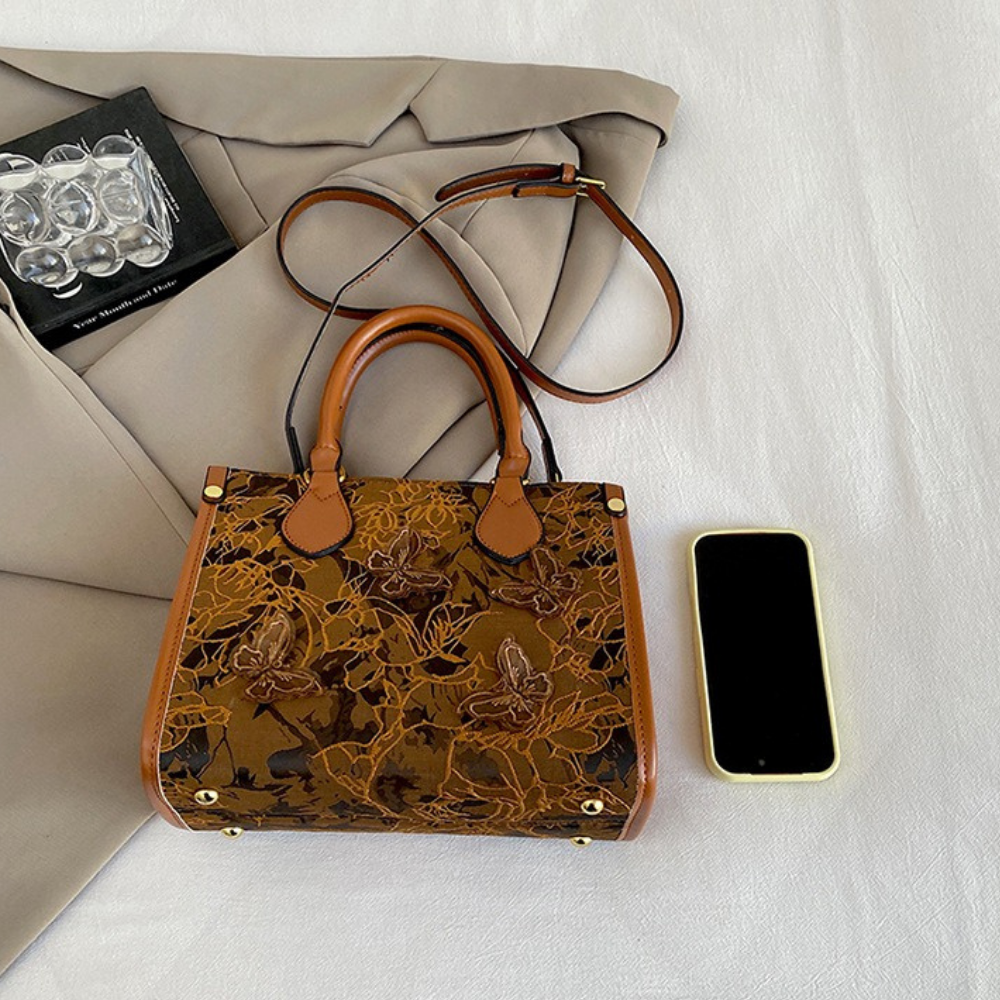 Evarielle Floral Lace Satchel Bag for Women | Asverra