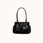 Avelisse Glossy Ruched Shoulder Bag for Women | Asverra