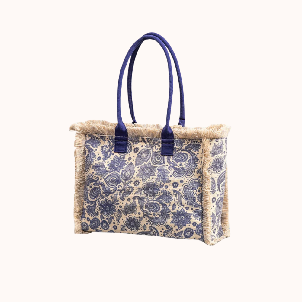 Flora Floral Print Tote Bag for Women | Asverra Main image