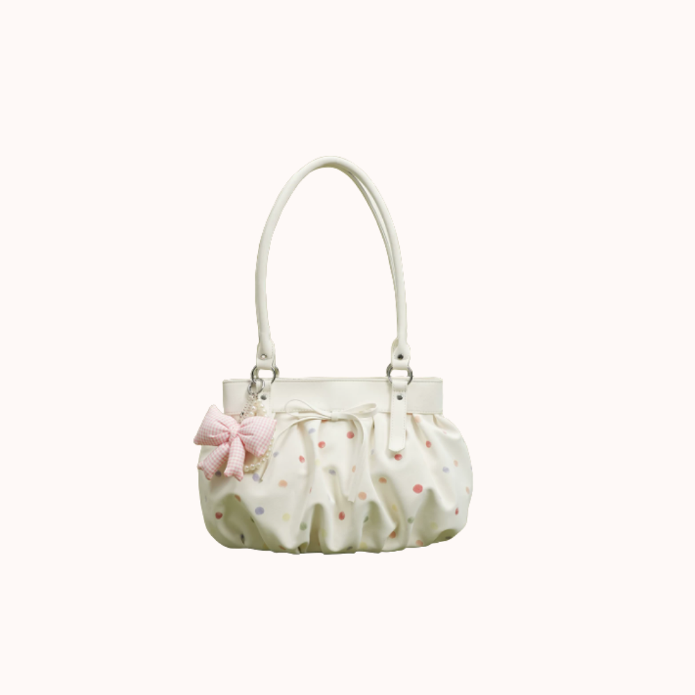 Caspina Polka Dot Shoulder Bag الصورة الرئيسية