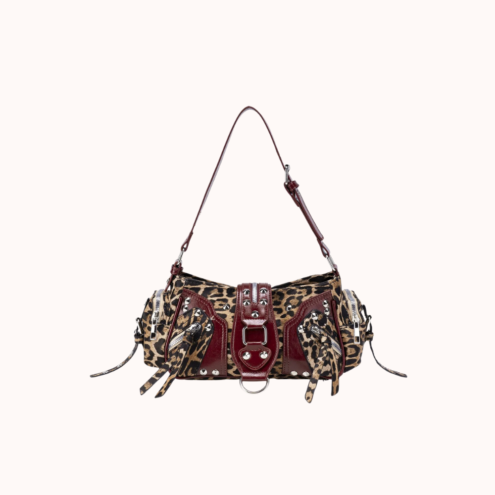 Fauvine Leopard Shoulder Bag for Women | Asverra