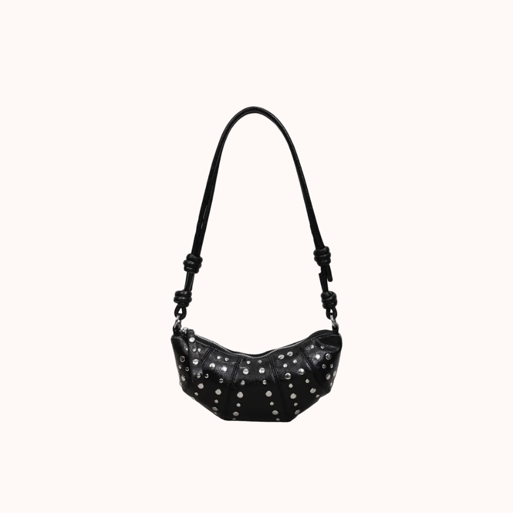 Tavrina Studded Croissant Shoulder Bag for Women | Asverra