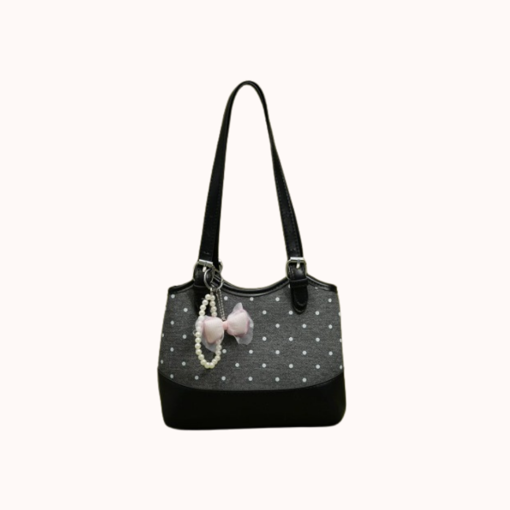 Noirette Bow Charm Shoulder Bag for Women | Asverra