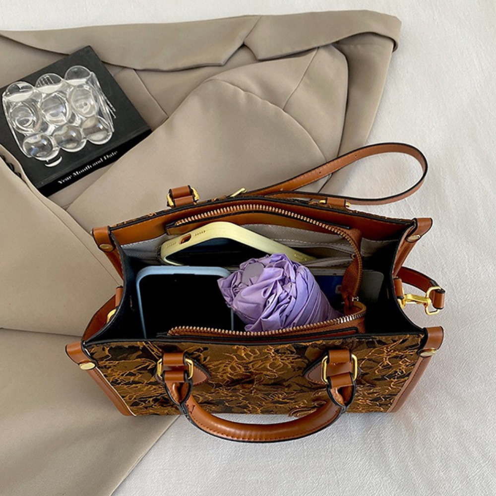 Evarielle Floral Lace Satchel Bag for Women | Asverra