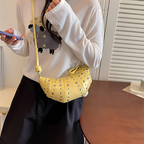 Tavrina Studded Croissant Shoulder Bag for Women | Asverra