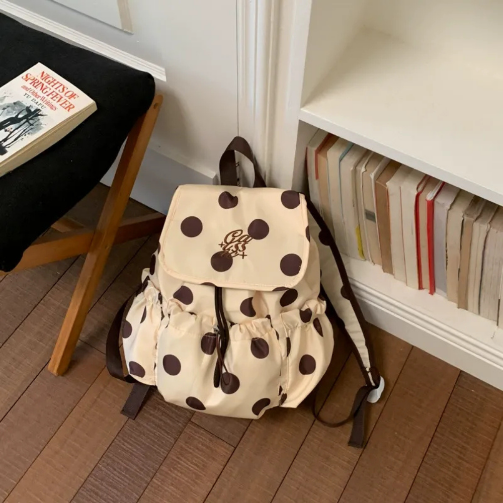 Pimelia Polka Dot Backpack for Women | Asverra