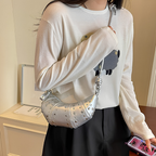 Tavrina Studded Croissant Shoulder Bag for Women | Asverra