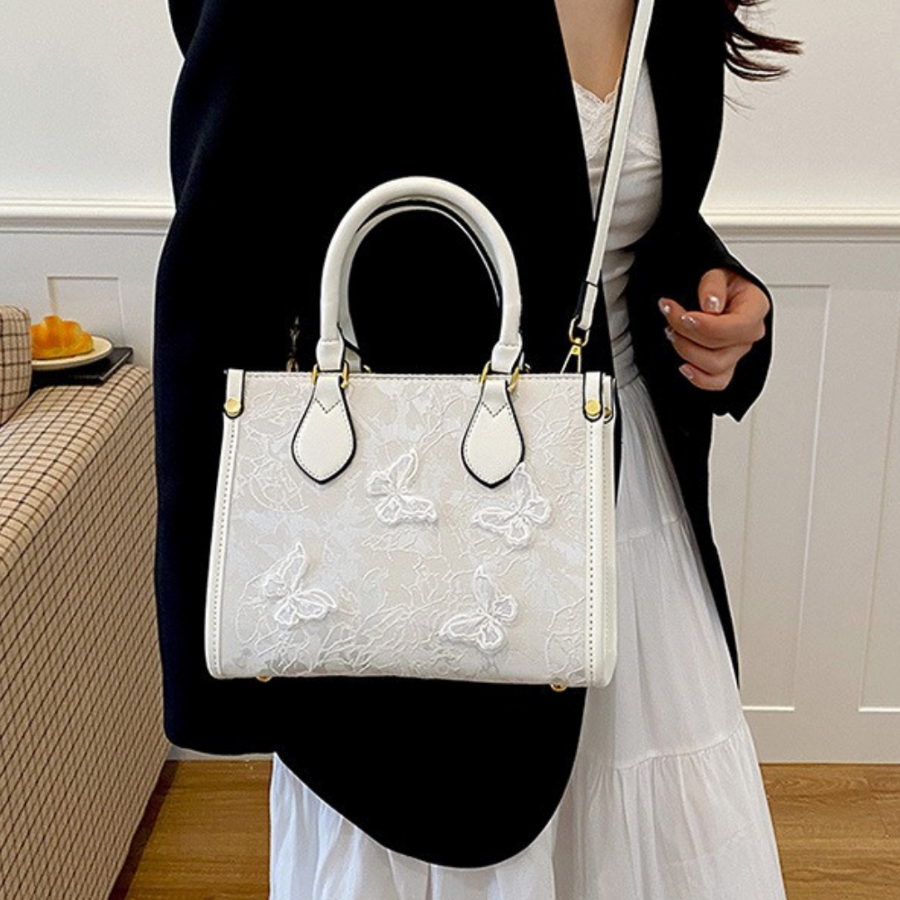 Evarielle Floral Lace Satchel Bag for Women | Asverra