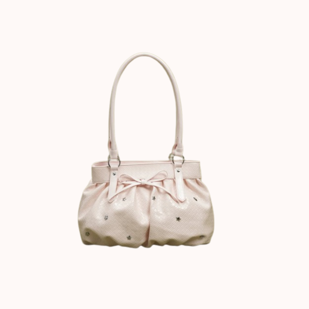 Avelisse Glossy Ruched Shoulder Bag for Women | Asverra