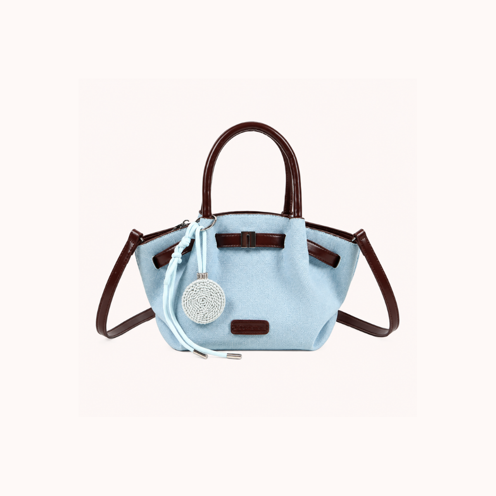 Dovela Contrast-Trim Mini Handbag for Women | Asverra