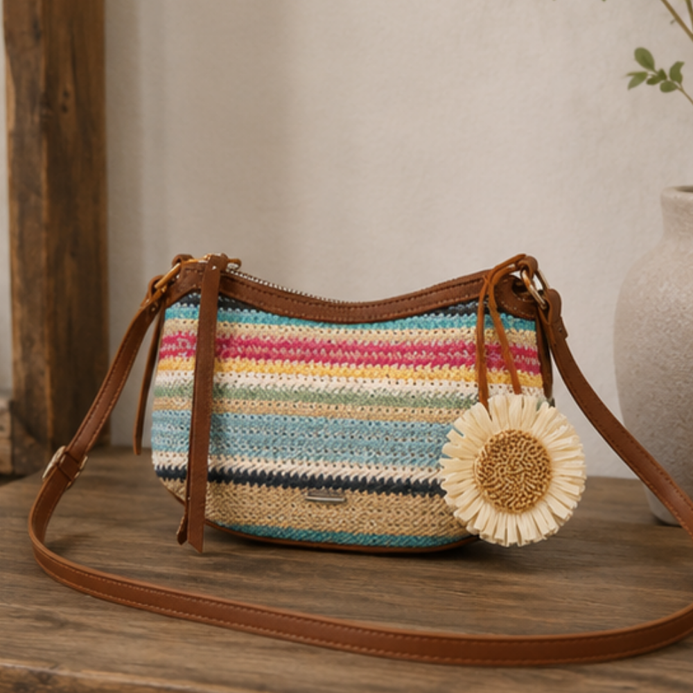 Solene Woven Shoulder Bag for Women | Asverra