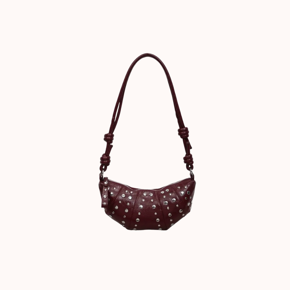 Tavrina Studded Croissant Shoulder Bag for Women | Asverra