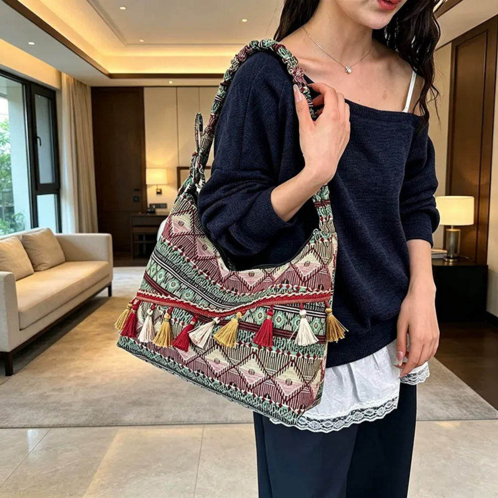 Marivelle Tassel-Trim Tote Bag for Women | Asverra