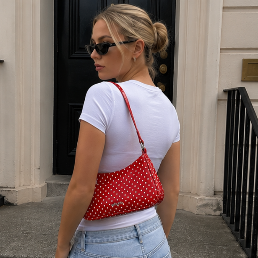 Rubiena Polka Dot Shoulder Bag صورة ثانوية