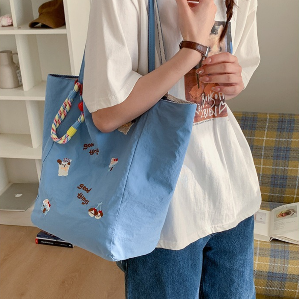 Fioratta Embroidered Tote Bag for Women | Asverra