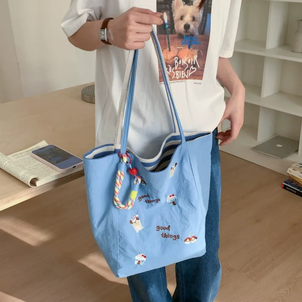 Fioratta Embroidered Tote Bag for Women | Asverra