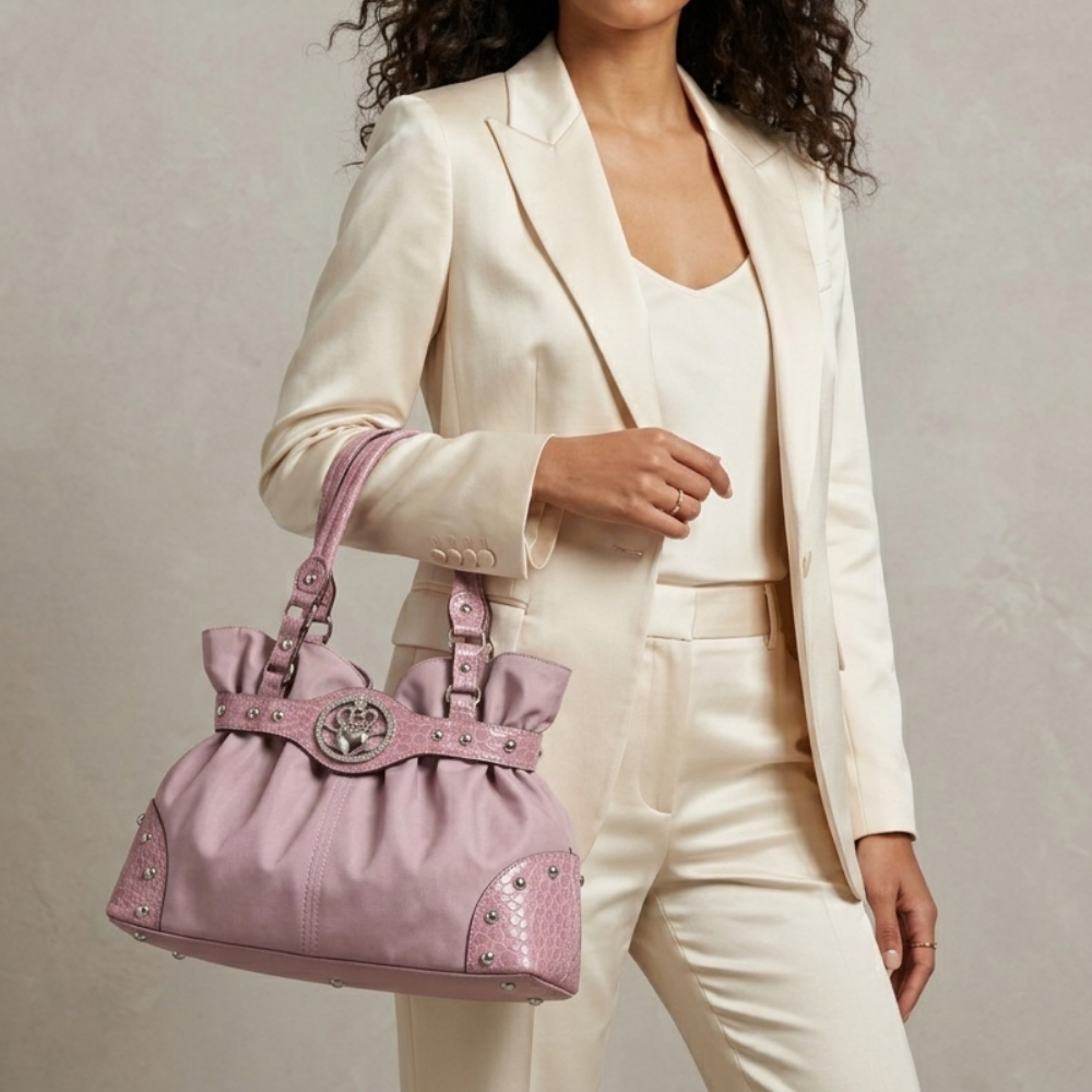 Tivana Ruched Shoulder Bag for Women | Asverra