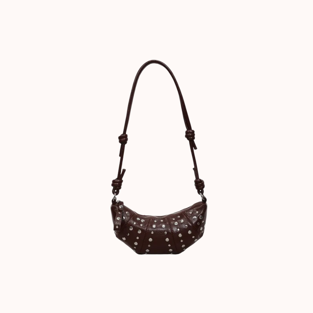 Tavrina Studded Croissant Shoulder Bag for Women | Asverra