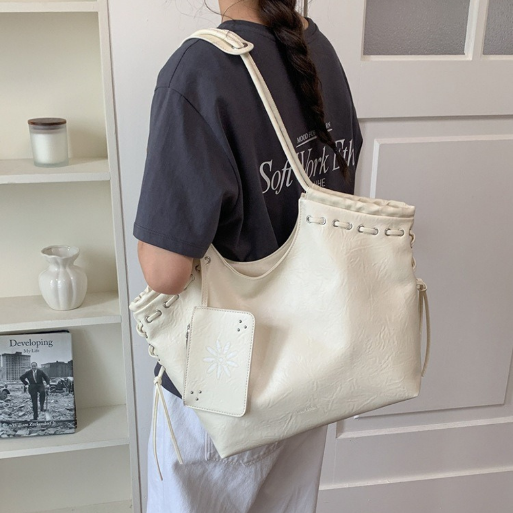 Bravelle Lace-Up Shoulder Bag