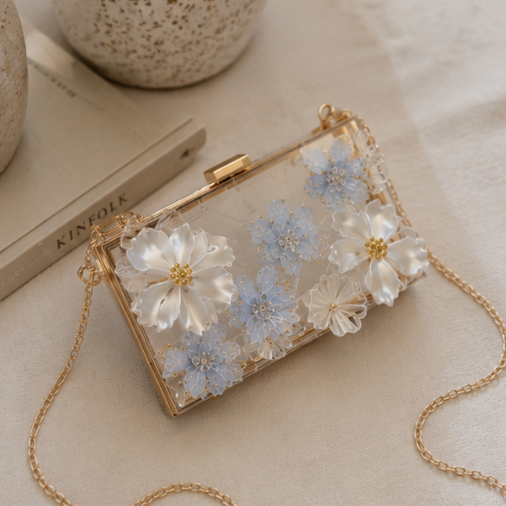 Iridesa Floral Mini Handbag for Women | Asverra