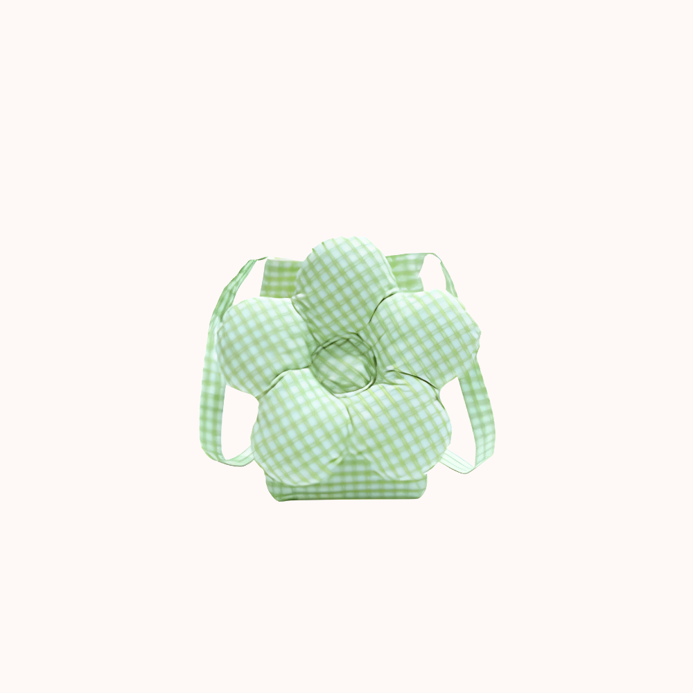 Solenne Gingham Flower Mini Shoulder Bag for Women | Asverra
