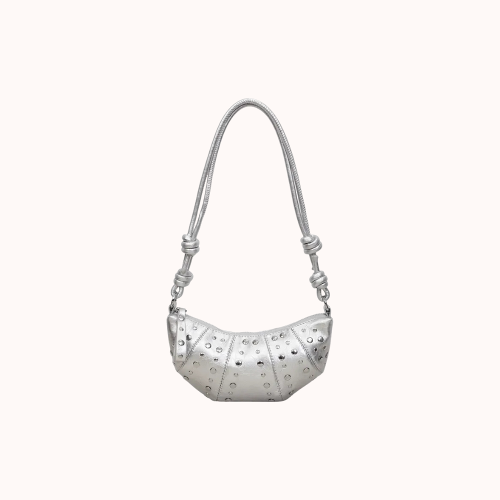 Tavrina Studded Croissant Shoulder Bag for Women | Asverra