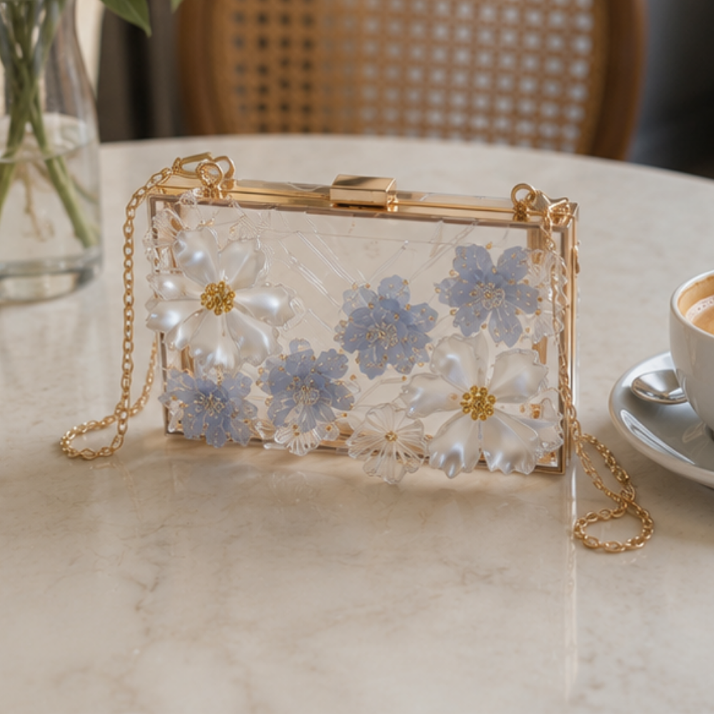 Iridesa Floral Mini Handbag for Women | Asverra