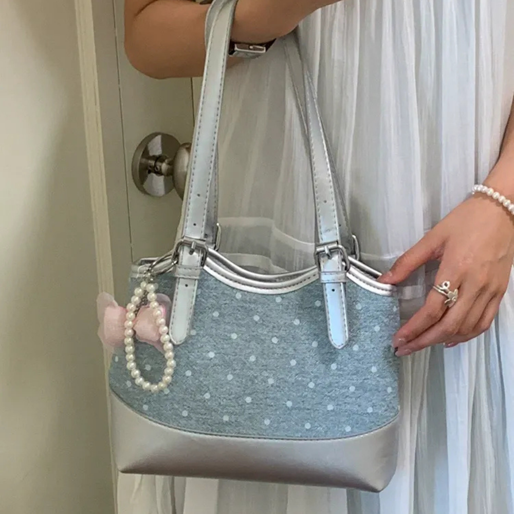 Noirette Bow Charm Shoulder Bag for Women | Asverra