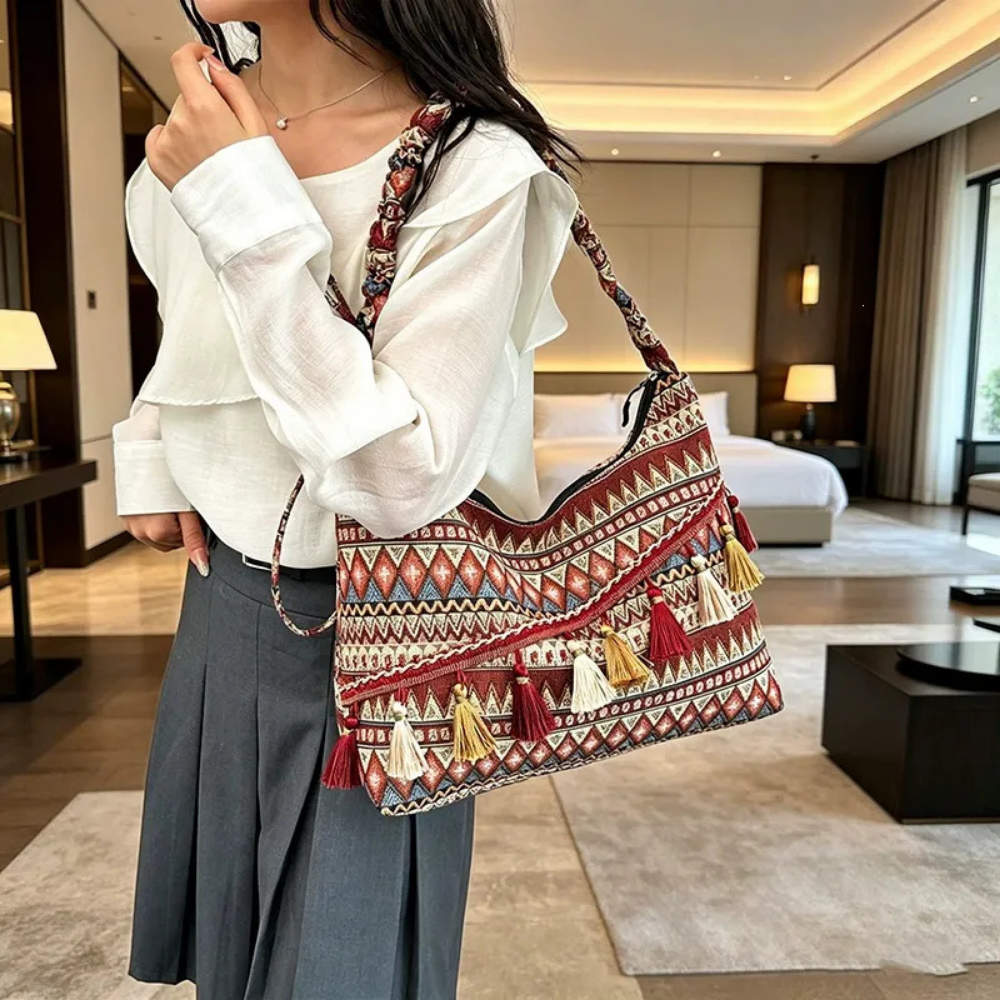 Marivelle Tassel-Trim Tote Bag for Women | Asverra