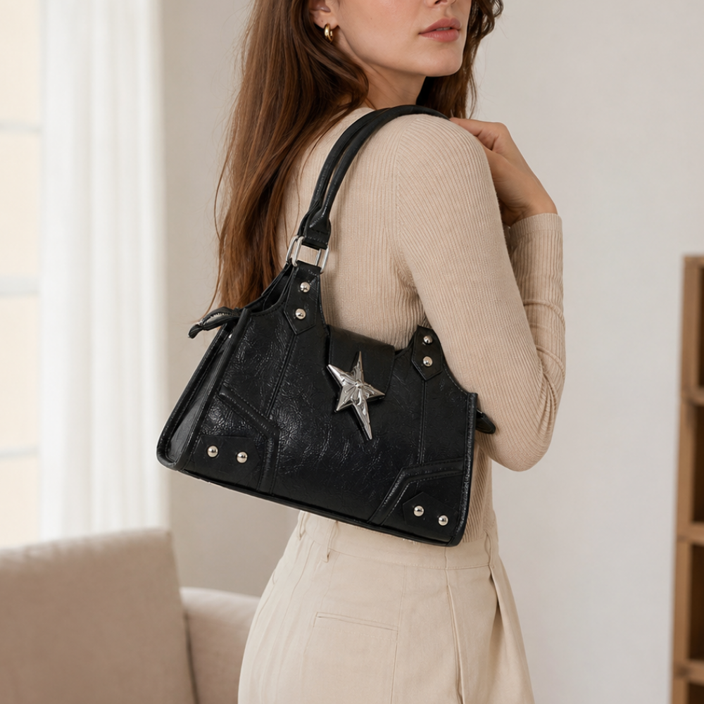 Feravia Star Stud Shoulder Bag for Women | Asverra