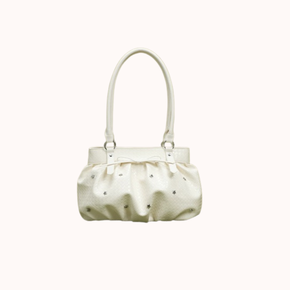 Avelisse Glossy Ruched Shoulder Bag for Women | Asverra